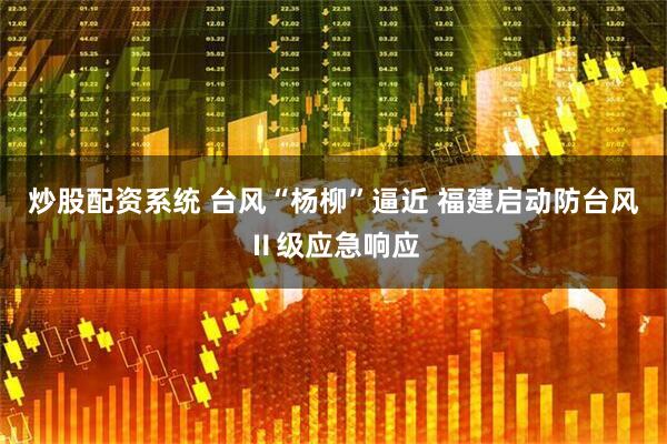 炒股配资系统 台风“杨柳”逼近 福建启动防台风Ⅱ级应急响应