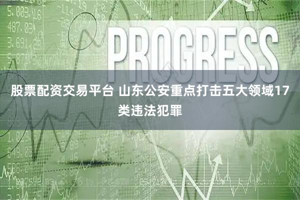 股票配资交易平台 山东公安重点打击五大领域17类违法犯罪