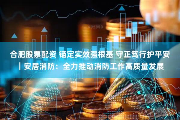合肥股票配资 锚定实效强根基 守正笃行护平安｜安居消防：全力推动消防工作高质量发展